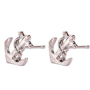 Stud Earring Anchor Made With Tin Alloy by JOE COOL