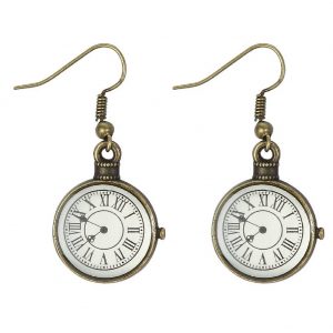 Drop Earring Clock Made With Tin Alloy by JOE COOL