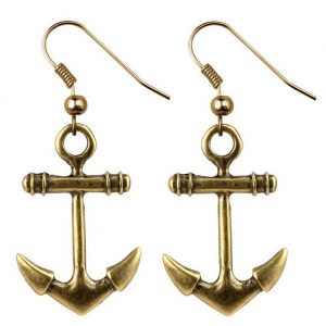 Drop Earring Anchor Made With Tin Alloy by JOE COOL