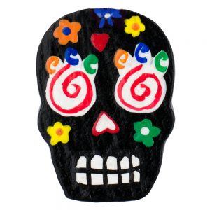 Clutch Pin Brooch Day Of The Dead Made With Wood by JOE COOL