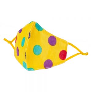 Face Mask Bright Polka Print Made With Cotton by JOE COOL