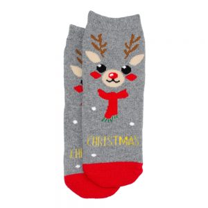 Socks Kids Reindeer Age 1-2 Made With Cotton & Spandex by JOE COOL