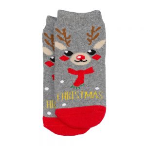 Socks Kids Reindeer  Age 5-6 Made With Cotton & Spandex by JOE COOL