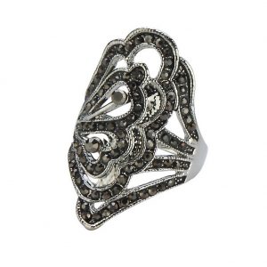 Ring Marcasite 32mm Made With Crystal Glass & Tin Alloy by JOE COOL
