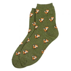 Socks Tiny Animal Fox Made With Cotton & Spandex by JOE COOL
