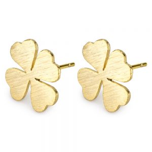 Stud Earring Four Leaf Clover Made With Tin Alloy by JOE COOL