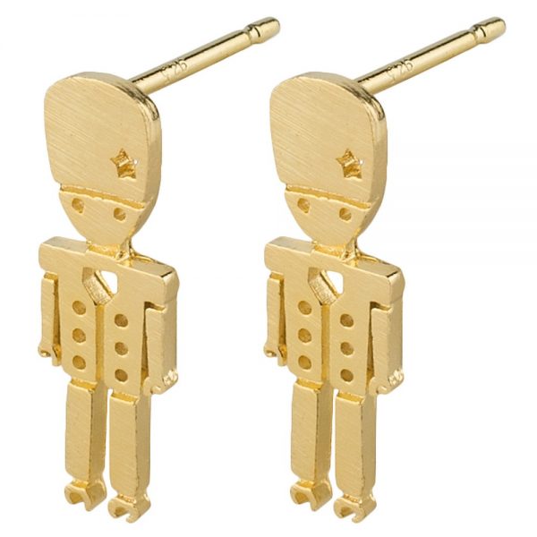 Stud Earring Toy Soldier Made With Tin Alloy by JOE COOL