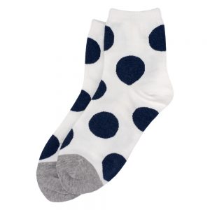 Socks Spot On Tip Toe Navy Made With Cotton & Spandex by JOE COOL