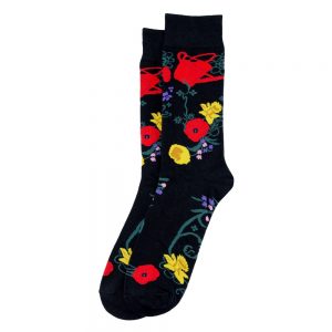 Socks Spring Flowers Made With Cotton & Spandex by JOE COOL