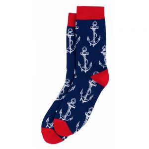 Socks Gents Anchors Made With Cotton & Spandex by JOE COOL