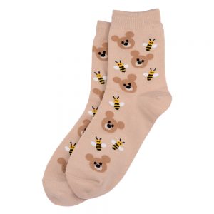 Socks Bear And Bees Made With Cotton & Spandex by JOE COOL
