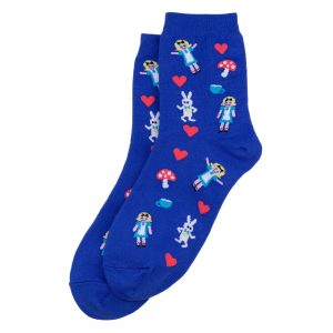 Socks Alice In Wonderland Made With Cotton & Spandex by JOE COOL