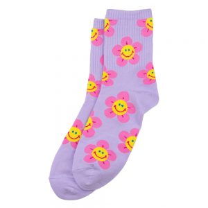 Socks Sunny Flower Face Made With Cotton & Spandex by JOE COOL