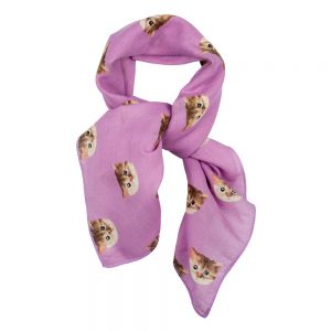 Scarf Kerchief Dream Cat Made With Cotton by JOE COOL