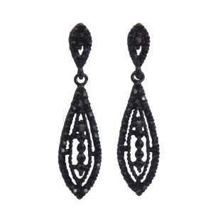 Drop Earring Marcasite Grand Hotel Made With Crystal Glass & Zinc Alloy by JOE COOL