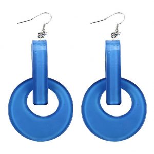Drop Earring 45mm Disc Made With Acrylic by JOE COOL