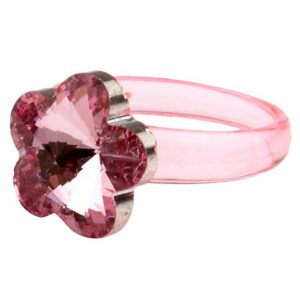 Ring Facet Gem Hearts & Flowers Made With Resin by JOE COOL