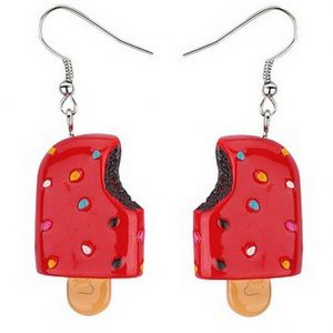 Drop Earring Ice Lolly With Sprinkle Made With Resin by JOE COOL