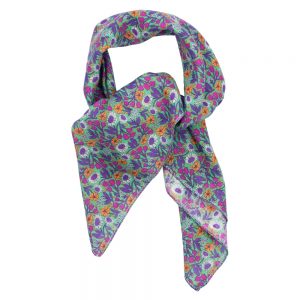 Scarf Kerchief Morris Inspired Jewelled Tones Made With Cotton by JOE COOL