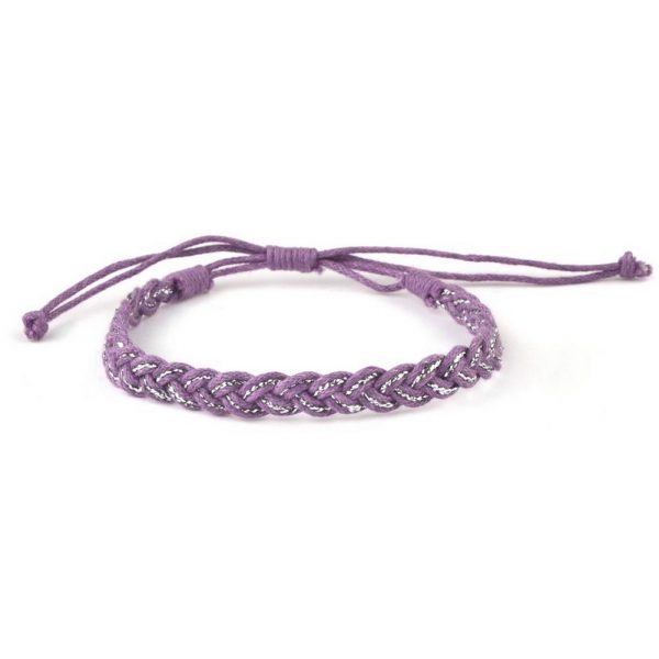 Bracelet Self Coloured With Glitter Strand Weave Made With Cotton by JOE COOL