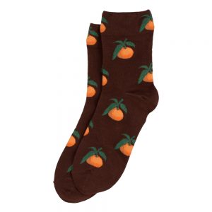 Socks Hi Juicy Orange Made With Cotton & Spandex by JOE COOL
