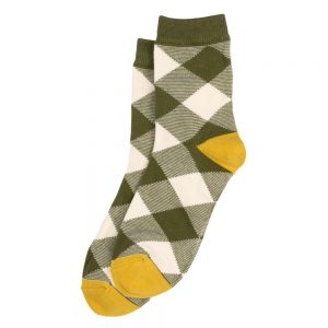 Socks Vintage Check Made With Cotton & Spandex by JOE COOL
