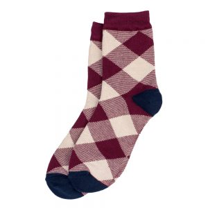 Socks Vintage Check Made With Cotton & Spandex by JOE COOL