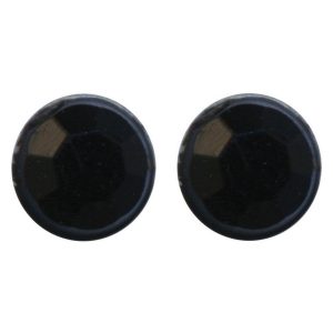 Stud Earring Black Made With Crystal Glass & Magnetic by JOE COOL