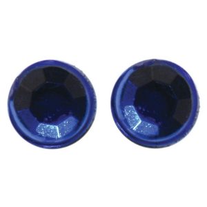 Stud Earring 3mm Blue Made With Crystal Glass & Magnetic by JOE COOL