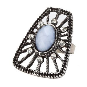Ring Filigree With Faux Gemstones Made With Zinc Alloy by JOE COOL