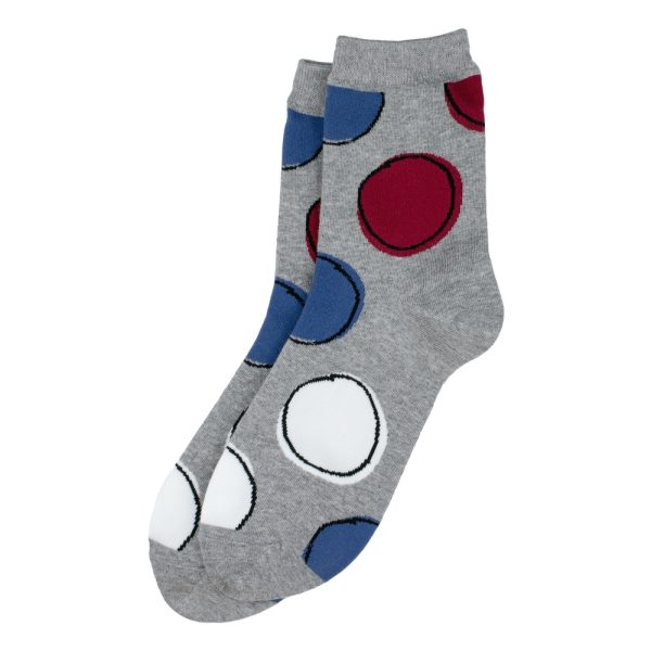 Socks Circled Spot Made With Cotton & Spandex by JOE COOL