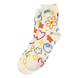 Socks Lazy Scribbler Made With Cotton & Spandex by JOE COOL