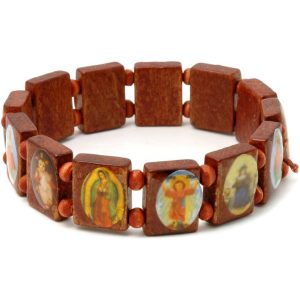 Bracelet Jesus & Saints Made With Wood by JOE COOL
