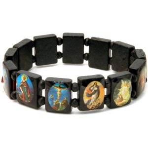 Bracelet Jesus & Saints Made With Wood by JOE COOL