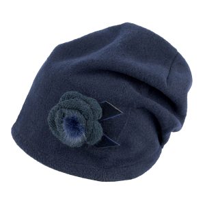 Hat Cardiff Floppy Cloche Soft Flower Detail Made With Felt by JOE COOL