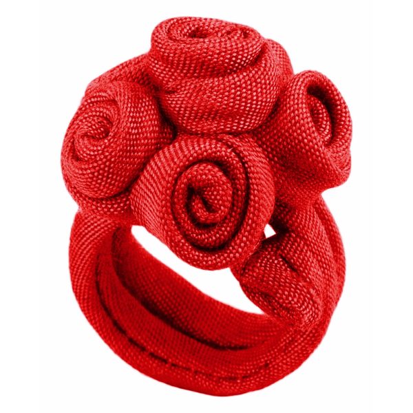 Ring Bunch Of Roses Made With Fabric by JOE COOL