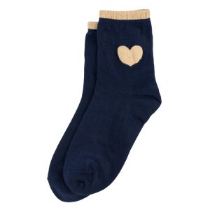 Socks Sparkling Heart Made With Cotton & Spandex by JOE COOL