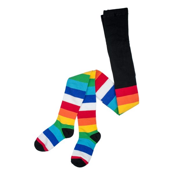 Tights Wide Rainbow Stripe Made With Cotton & Spandex by JOE COOL