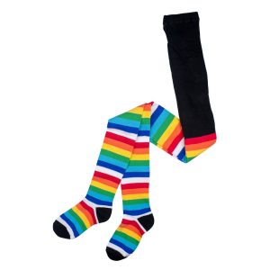 Tights Narrow Rainbow Stripe Made With Cotton & Spandex by JOE COOL