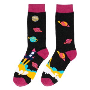 Socks Gents Red Planets Made With Cotton & Spandex by JOE COOL