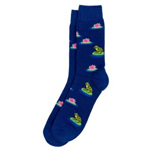 Socks Gents Lotus Frog Made With Cotton & Spandex by JOE COOL