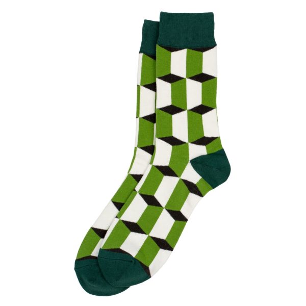 Socks Gents Retro Optic In-out Made With Cotton & Spandex by JOE COOL