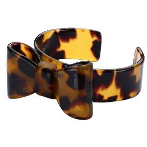 Bangle Tortoise Shell Design With Bow Made With Acrylic by JOE COOL