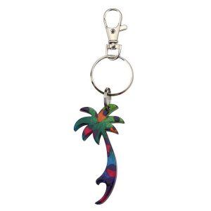 Keyring Bottle Opener Palm Tree Made With Tin Alloy by JOE COOL