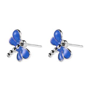 Stud Earring Dragonfly Made With Enamel & Tin Alloy by JOE COOL