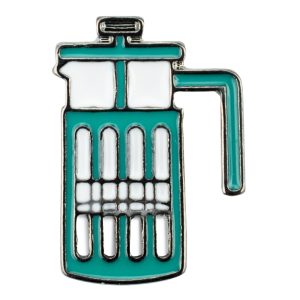 Clutch Pin Brooch Coffee Pot Made With Zinc Alloy by JOE COOL