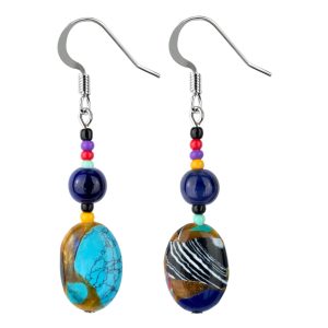 Drop Earring Mosaico Colori Made With Glass by JOE COOL