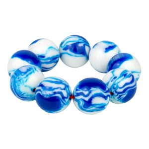 Bracelet Marbled Ball Made With Resin & Elastic by JOE COOL