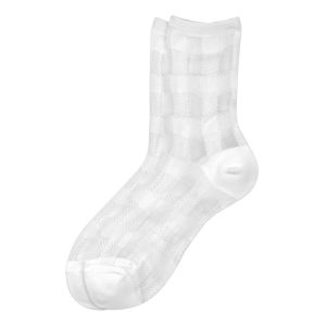 Socks Sheer Fresh Check Made With Polyester & Nylon by JOE COOL