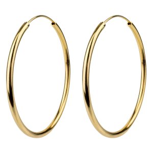 Hoop Earring 40mm Made With Gold Plated by JOE COOL